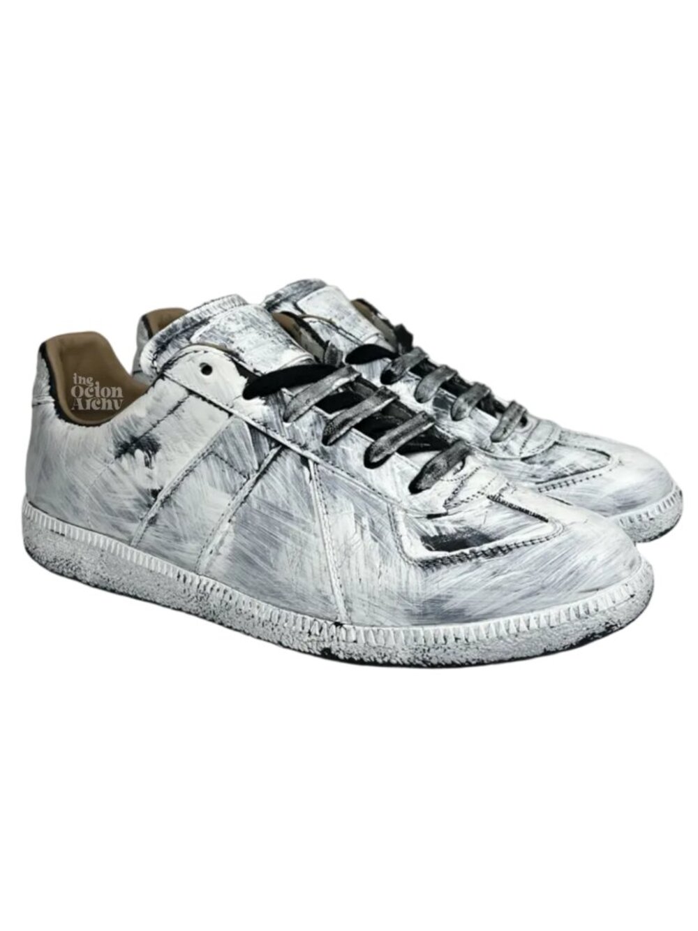Size 42 Maison Margiela Replica Gat Low Top Sneaker 'Bianchetto' S37WS0566 Used